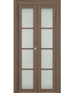 Avon 4 Lite Vetro Pecan Nutwood Bi-folding doors
