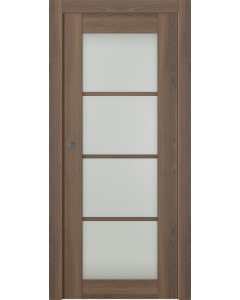 Avon 4 Lite Vetro Pecan Nutwood Pocket doors
