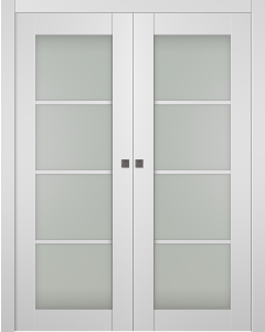 Smart Pro 4 Lite Vetro Polar White Double pocket doors