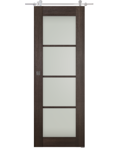 Avon 4 Lite Vetro Veralinga Oak Barn doors