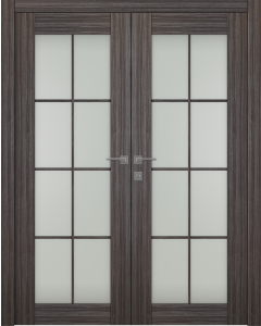 Palladio 8 Lite Vetro Gray Oak Double doors