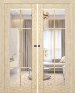 Avon 8 Lite Clear Vetro Loire Ash Double doors