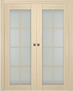 Avon 8 Lite Vetro Loire Ash Double pocket doors