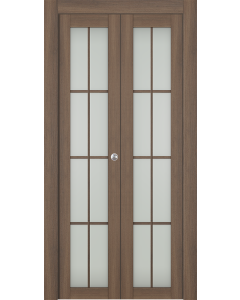 Avon 8 Lite Vetro Pecan Nutwood Bi-folding doors