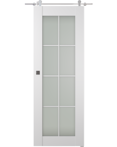 Smart Pro 8 Lite Vetro Polar White Barn doors