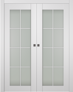 Smart Pro 8 Lite Vetro Polar White Double pocket doors