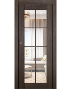 Avon 8 Lite Clear Vetro Veralinga Oak Pocket doors