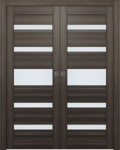 Gina Vetro Gray Oak Double pocket doors