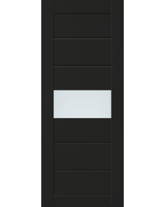 DOOR SLAB EDNA VETRO BLACK MATTE 24" X 96" X 1 3/4" FROSTED GLASS