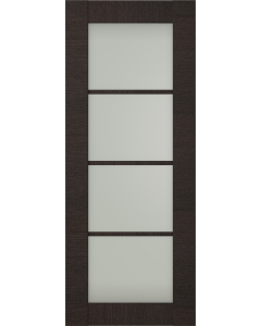 NDOOR SLAB AVANTI 4 LITE VETRO BLACK APRICOT 18" X 80" X 1 3/4" TEMPERED FROSTED GLASS