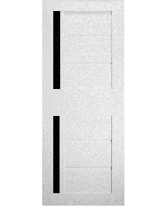 DOOR SLAB ESTA BL VETRO BIANCO NOBLE 36" X 96" X 1 9/16" BLACK GLASS