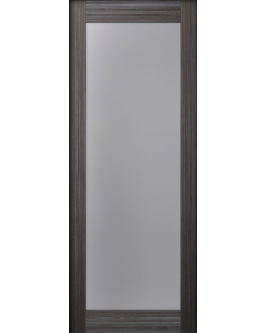 DOOR SLAB PALLADIO 207 VETRO GRAY OAK 28" X 84" X 1 9/16" TEMPERED FROSTED GLASS