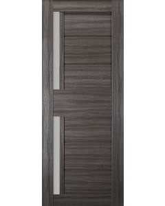 DOOR SLAB ESTA VETRO GRAY OAK 28" X 84" X 1 9/16" FROSTED GLASS