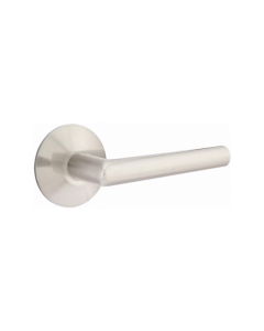 EMTEK STUTTGART LEVER WITH MODERN ROSETTE PRIVACY LH SATIN NICKEL (US15) 5207