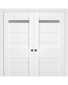 Imma Vetro Bianco Noble Double pocket doors