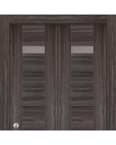 Imma Vetro Gray Oak Bi-folding doors