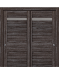 Imma Vetro Gray Oak Bypass doors