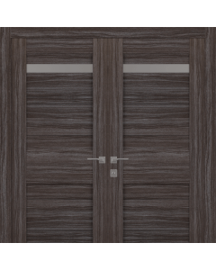 Imma Vetro Gray Oak Double doors