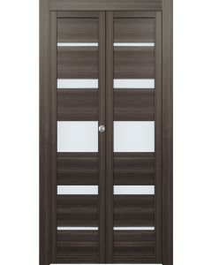 Kina Vetro Gray Oak Bi-folding doors