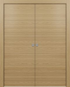 Lefrance Shaggy Oak Double pocket doors