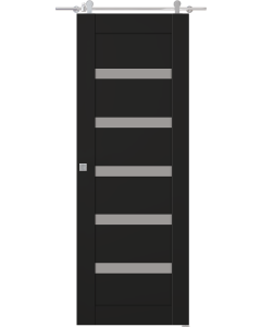 Leora Vetro Black Matte Barn doors