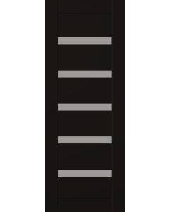 DOOR SLAB LEORA VETRO BLACK MATTE 30" X 92 1/2" X 1 3/4" FROSTED GLASS