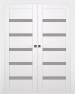 Leora Vetro Snow White Double pocket doors