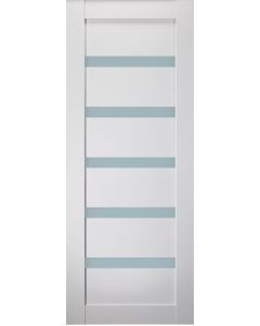 DOOR SLAB LEORA VETRO BIANCO NOBLE 18" X 80" X 1 9/16" FROSTED GLASS