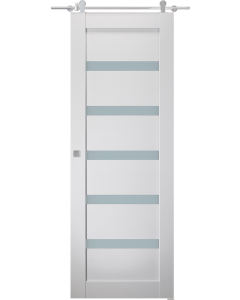 Leora Vetro Bianco Noble Barn doors