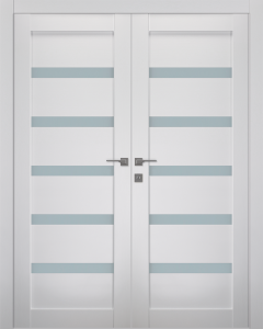Leora Vetro Bianco Noble Double doors