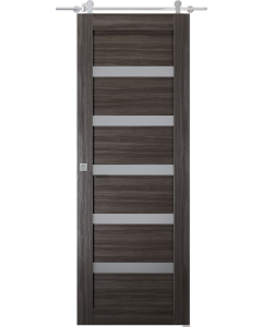 Leora Vetro Gray Oak Barn doors
