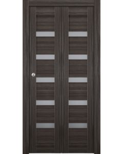 Leora Vetro Gray Oak Bi-folding doors