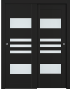 Leti Vetro Black Matte Bypass doors
