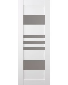 RTA DOOR SLAB LETI VETRO BIANCO NOBLE 28" X 96" X 1 9/16" FROSTED GLASS