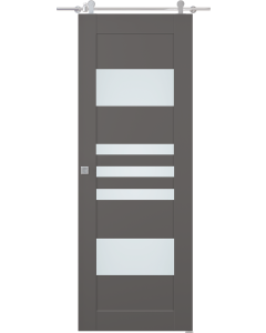 Leti Vetro Gray Matte Barn doors