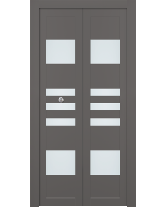 Leti Vetro Gray Matte Bi-folding doors