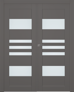 Leti Vetro Gray Matte Double doors