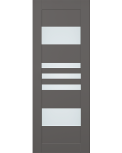 RTA DOOR SLAB LETI VETRO GRAY MATTE 32" X 84" X 1 3/4" FROSTED GLASS