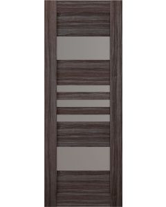 DOOR SLAB LETI VETRO GRAY OAK 36" X 84" X 1 9/16" FROSTED GLASS
