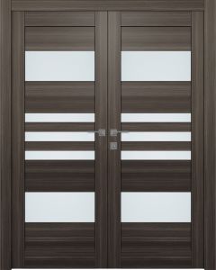 Leti Vetro Gray Oak Double doors