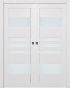 Leti Vetro Snow White Double pocket doors