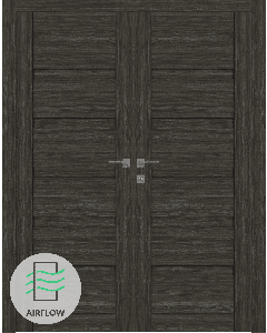 Louver Gray Oak Double doors