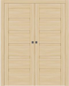 Louver Loire Ash Double pocket doors