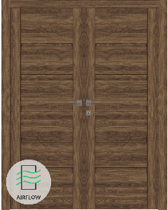 Louver Pecan Nutwood Double doors