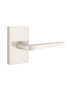 EMTEK ATHENA LEVER WITH MODERN RECTANGULAR ROSETTE PRIVACY LH SATIN NICKEL (US15) 5212