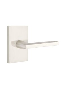 EMTEK HELIOS LEVER WITH MODERN RECTANGULAR ROSETTE DUMMY SATIN NICKEL (US15) 5052