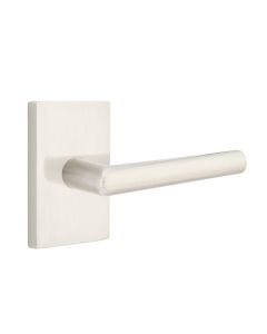 EMTEK STUTTGART LEVER WITH MODERN RECTANGULAR ROSETTE DUMMY SATIN NICKEL (US15) 5052