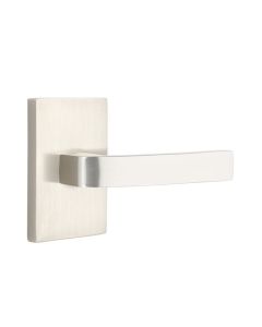 EMTEK BRESLIN LEVER WITH MODERN RECTANGULAR ROSETTE PASSAGE LH SATIN NICKEL (US15) 5112