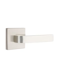EMTEK BRESLIN LEVER WITH SQUARE ROSETTE PASSAGE RH SATIN NICKEL (US15) 5110
