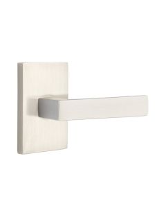 EMTEK DUMONT LEVER WITH MODERN RECTANGULAR ROSETTE PASSAGE RH SATIN NICKEL (US15) 5112